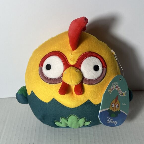 Disney Hei Hei Squishmallows 7” Plush – Moana Rooster – Kellytoy NEW - Picture 3 of 9